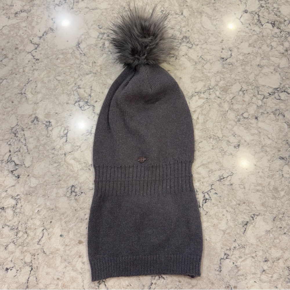 Calia by Carrie Underwood Faux Fur Pom Slouch Beanie Hat